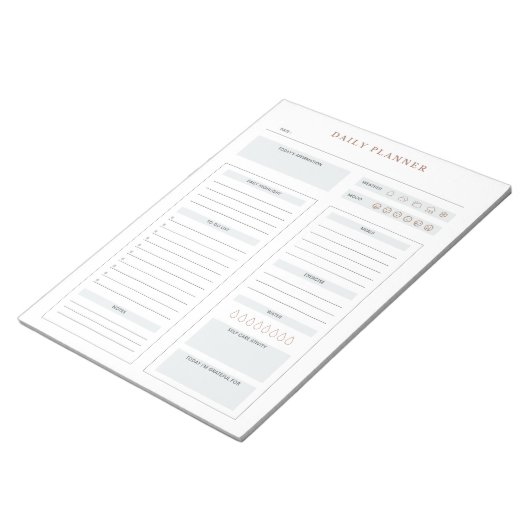 Minimalistische dagelijkse planner om te doen lijs notitieblok (Schuin)