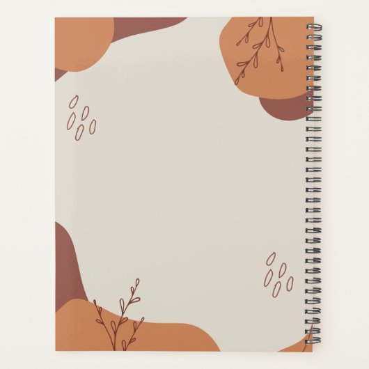 Minimalistische dagelijkse planner" Productiviteit Planner (Achterkant)