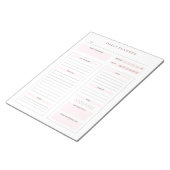 Minimalistische dagelijkse planner te doen lijst P Notitieblok (Schuin)