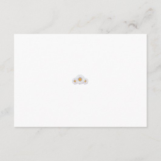 Minimalistische daisy details kaart (Achterkant)