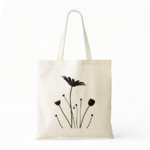 Minimalistische Daisy Flower Canvas tas