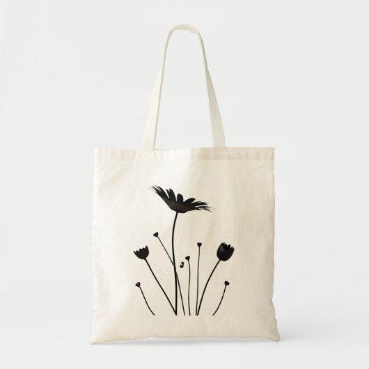 Minimalistische Daisy Flower Canvas tas (Voorkant)