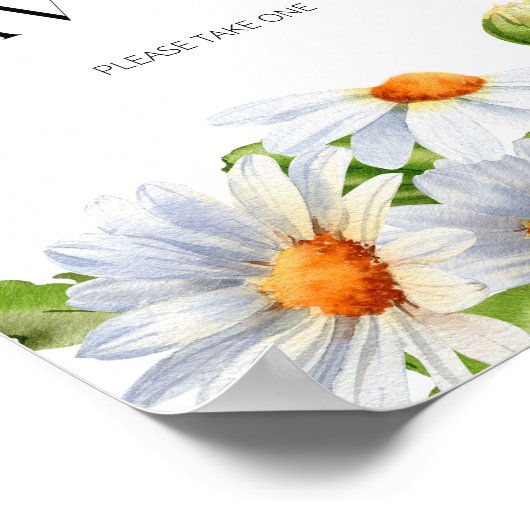 Minimalistische Daisy gunsten neem er een Poster (Hoek)