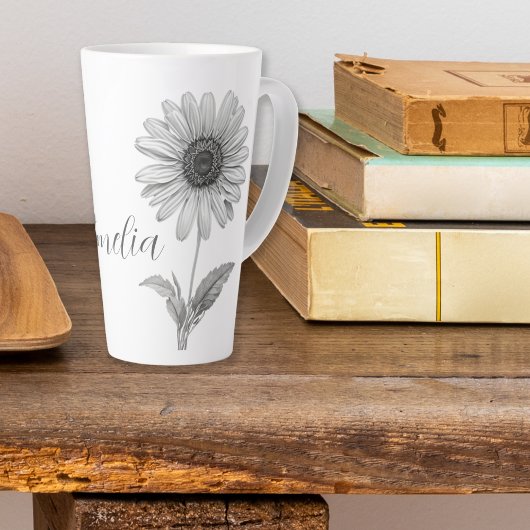 minimalistische Daisy Latte Mok