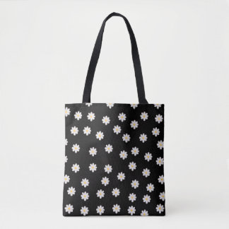 Minimalistische Daisy Pattern Canvas tas
