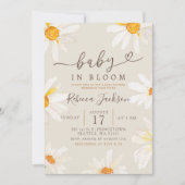 Minimalistische Daisy Summer Baby in Bloom Baby sh Kaart (Voorkant)