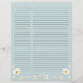 Minimalistische Daisy Turquoise Script Monogram Re (Achterkant)