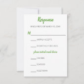 Minimalistische Daisy Wedding RSVP Kaart (Voorkant)