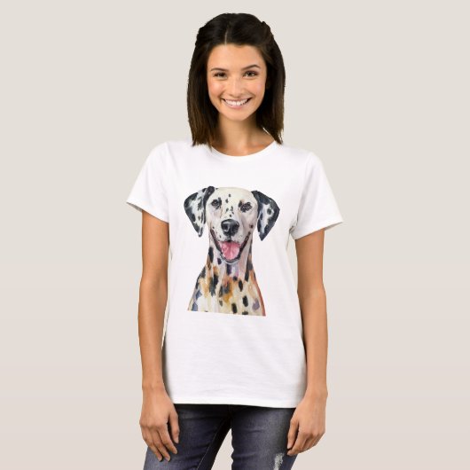 Minimalistische Dalmatische Hond geïnspireerd T-shirt (Voorkant volledig)