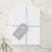 Minimalistische Dalmatische Vlekken Eenvoudig Mode Cadeaulabel (Met Touw)