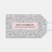 Minimalistische Dalmatische Vlekken Eenvoudig Mode Cadeaulabel (Voorkant (Horizontaal))