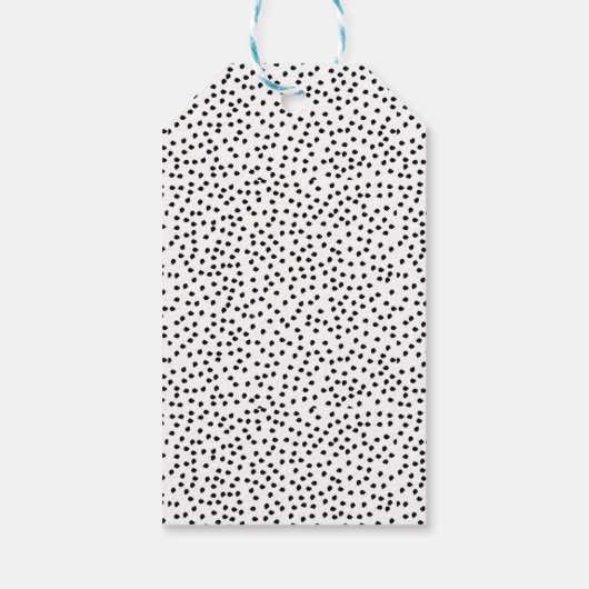 Minimalistische Dalmatische Vlekken Eenvoudig Mode Cadeaulabel (Achterkant)