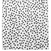Minimalistische Dalmatische Vlekken Eenvoudig Mode Douchegordijn (Voorkant)