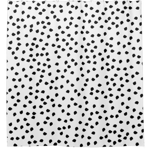 Minimalistische Dalmatische Vlekken Eenvoudig Mode Douchegordijn (Voorkant)
