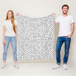 Minimalistische Dalmatische Vlekken Eenvoudig Mode Fleece Deken