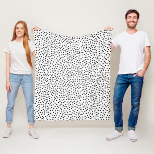 Minimalistische Dalmatische Vlekken Eenvoudig Mode Fleece Deken