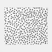 Minimalistische Dalmatische Vlekken Eenvoudig Mode Fleece Deken (Voorkant (Horizontaal))