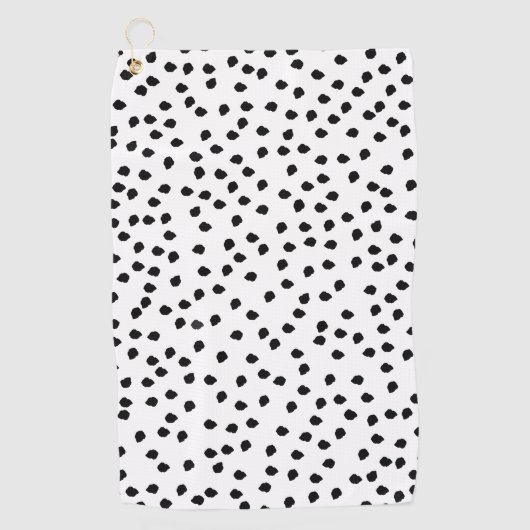 Minimalistische Dalmatische Vlekken Eenvoudig Mode Golfhanddoek (Voorkant)