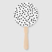 Minimalistische Dalmatische Vlekken Eenvoudig Mode Handwaaier (Achterkant)