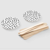 Minimalistische Dalmatische Vlekken Eenvoudig Mode Handwaaier (Niet-gemonteerd)