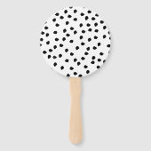 Minimalistische Dalmatische Vlekken Eenvoudig Mode Handwaaier (Voorkant)