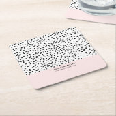 Minimalistische Dalmatische Vlekken Eenvoudig Mode Kartonnen Onderzetters (Schuin)