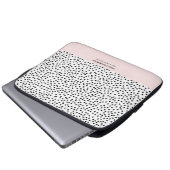 Minimalistische Dalmatische Vlekken Eenvoudig Mode Laptop Sleeve (Voorkant onderkant)
