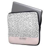 Minimalistische Dalmatische Vlekken Eenvoudig Mode Laptop Sleeve (Voorkant Links)
