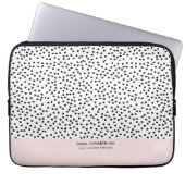 Minimalistische Dalmatische Vlekken Eenvoudig Mode Laptop Sleeve (Voorkant)