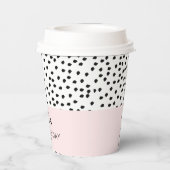 Minimalistische Dalmatische Vlekken Eenvoudig Mode Papieren Bekers (Achterkant)