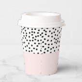 Minimalistische Dalmatische Vlekken Eenvoudig Mode Papieren Bekers (Rechts)