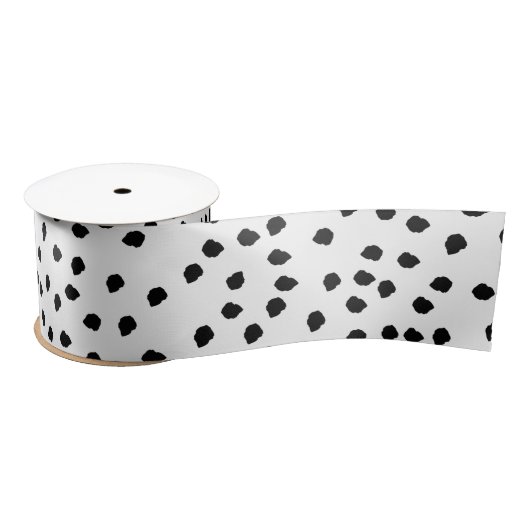 Minimalistische Dalmatische Vlekken Eenvoudig Mode Satijnen Lint (Spoel)