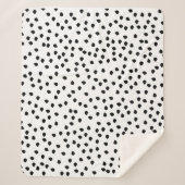 Minimalistische Dalmatische Vlekken Eenvoudig Mode Sherpa Deken (Voorkant)
