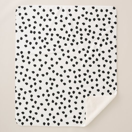 Minimalistische Dalmatische Vlekken Eenvoudig Mode Sherpa Deken (Voorkant)