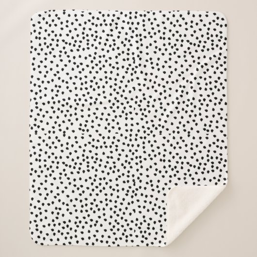 Minimalistische Dalmatische Vlekken Eenvoudig Mode Sherpa Deken (Voorkant)
