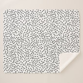 Minimalistische Dalmatische Vlekken Eenvoudig Mode Sherpa Deken (Voorkant (horizontaal))