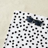 Minimalistische Dalmatische Vlekken Eenvoudig Mode Strandlaken (In situ)