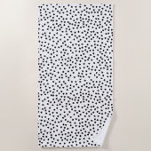 Minimalistische Dalmatische Vlekken Eenvoudig Mode Strandlaken (Voorkant)