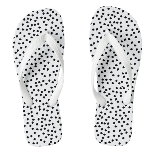 Minimalistische Dalmatische Vlekken Eenvoudig Mode Teenslippers (Voetbed)
