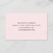 Minimalistische Dalmatische Vlekken Eenvoudig Mode Visitekaartje (Achterkant)