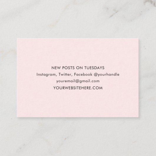 Minimalistische Dalmatische Vlekken Eenvoudig Mode Visitekaartje (Achterkant)