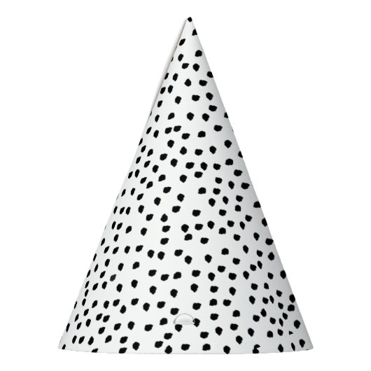 Minimalistische Dalmatische Vlekken Modern Schatti Feesthoedjes (Links)