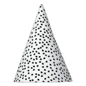 Minimalistische Dalmatische Vlekken Modern Schatti Feesthoedjes (Rechts)