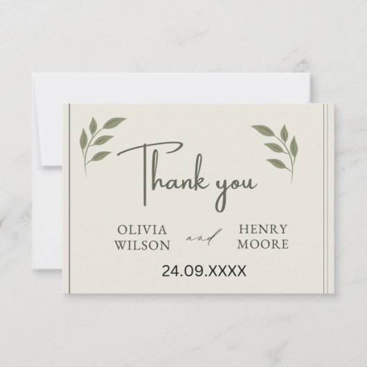 Minimalistische Dank Geschenkdoos Bedankkaart (Voorkant)