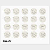 Minimalistische Dank Geschenkdoos Ronde Sticker (Vel)