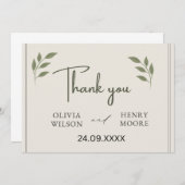 Minimalistische Dank Je Favor Doos Kaart (Voorkant / Achterkant)