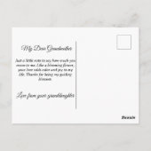 Minimalistische Dank je wel Kersenbloes Roze Bloem Briefkaart (Achterkant)