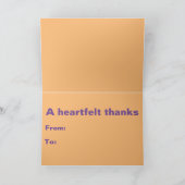 Minimalistische Dank Kaart (Binnen)