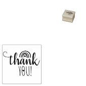 Minimalistische dank, regenboog rubberstempel (Gestempeld)