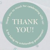 Minimalistische dank u bruiloft gunst Sticker